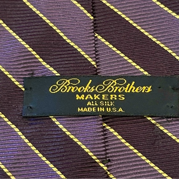 BROOKS Brothers Diagonal Striped Silk Tie - Picture 3 of 3